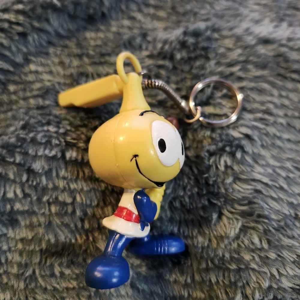 vintage 1983 Snorks Allstar baseball keychain Whistle